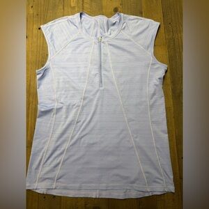 Athleta Pacifica 1/2 Zip Fitted Tank Sleeveless Running Gym Top